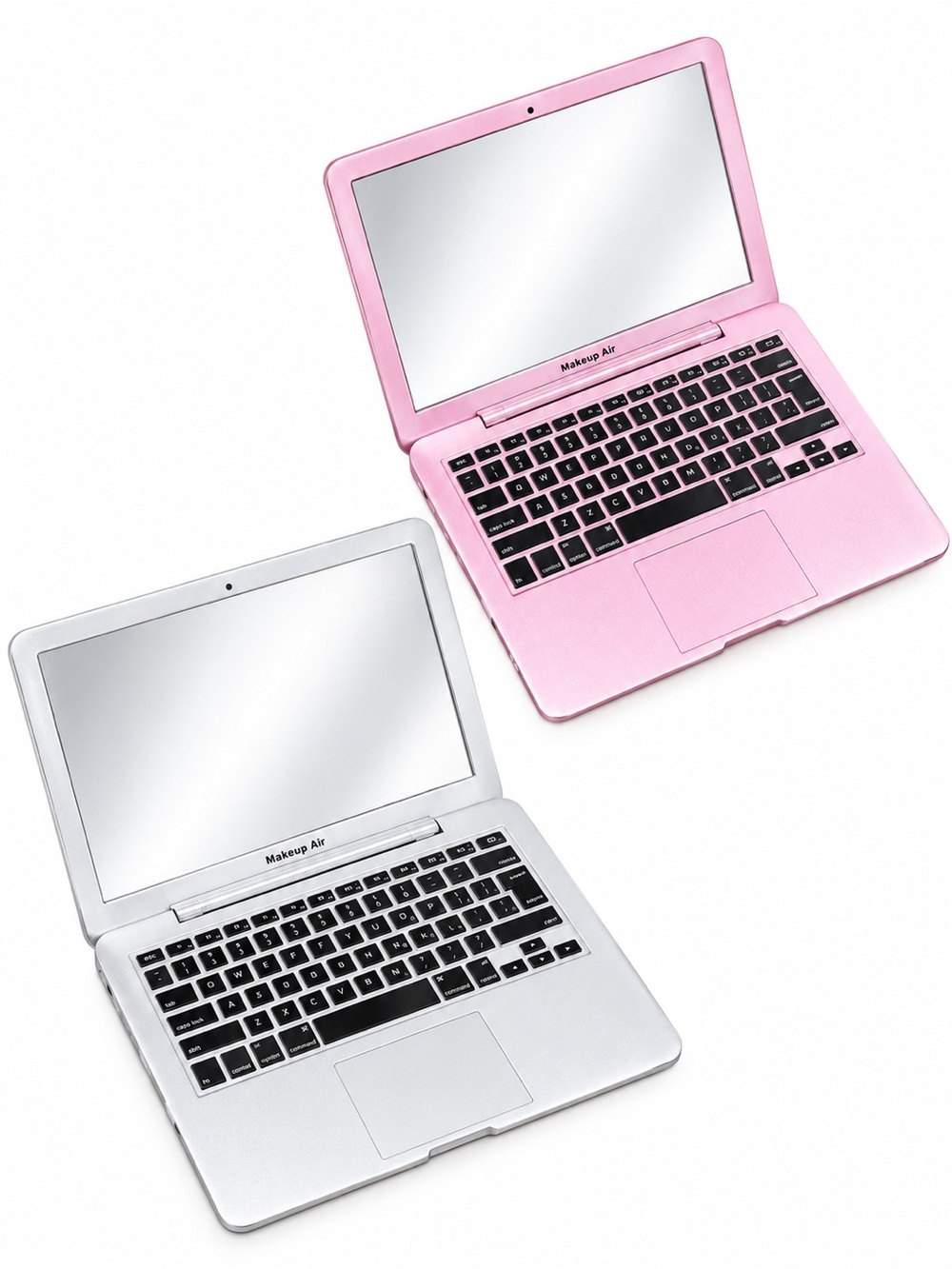 Mini Laptop Compact Mirror Makeup Mirror Pink or Silver.NWT